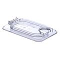Carlisle Foodservice 1/9 Size Clear StorPlus EZ Access Hinged Notched Cover 10339Z07